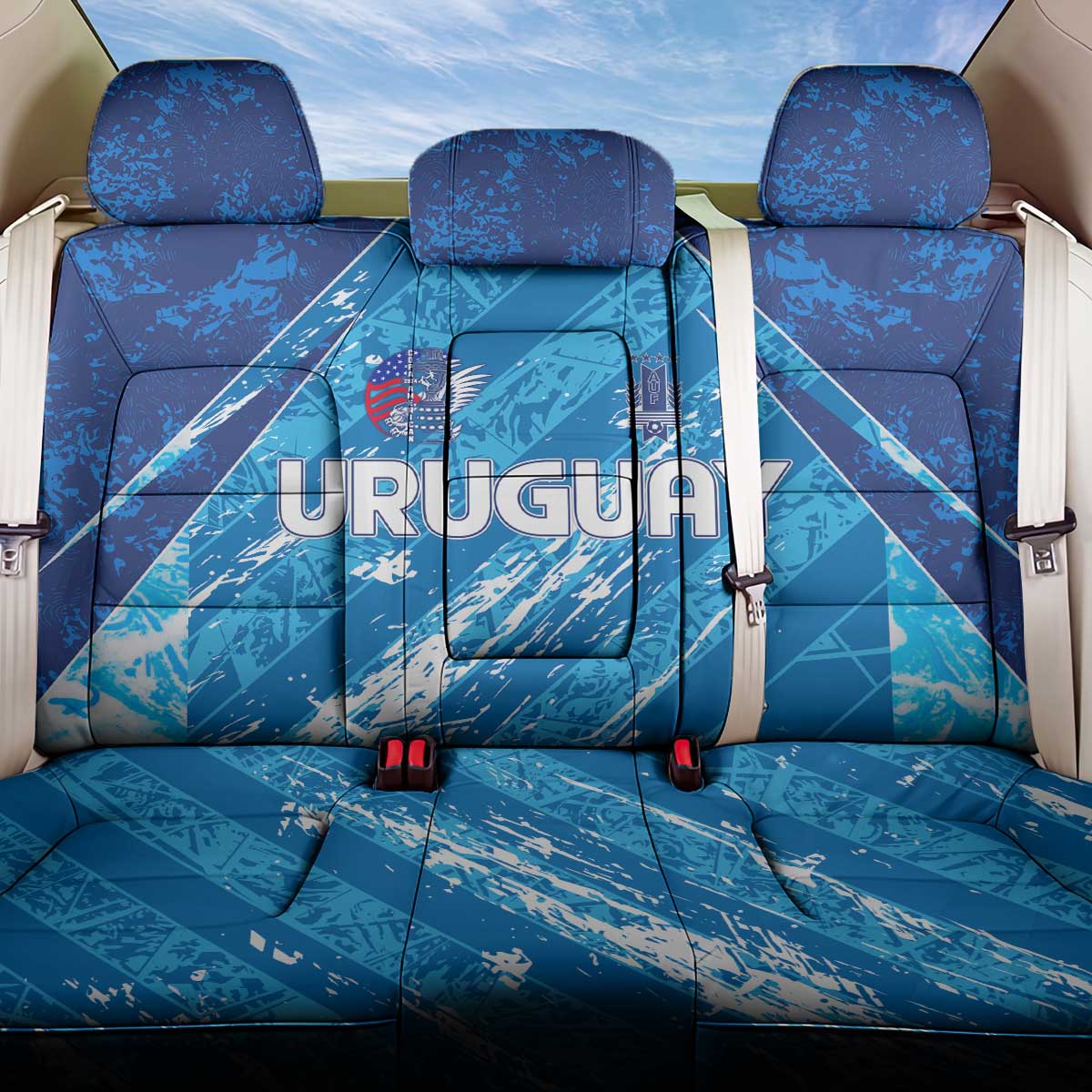 Uruguay Football 2024 Back Car Seat Cover The Sky Blue - Wonder Print Shop