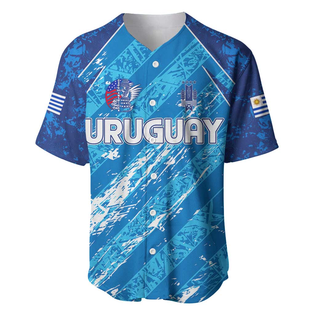 Uruguay Football 2024 Baseball Jersey The Sky Blue - Wonder Print Shop