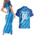 Uruguay Football 2024 Couples Matching Short Sleeve Bodycon Dress and Hawaiian Shirt The Sky Blue - Wonder Print Shop