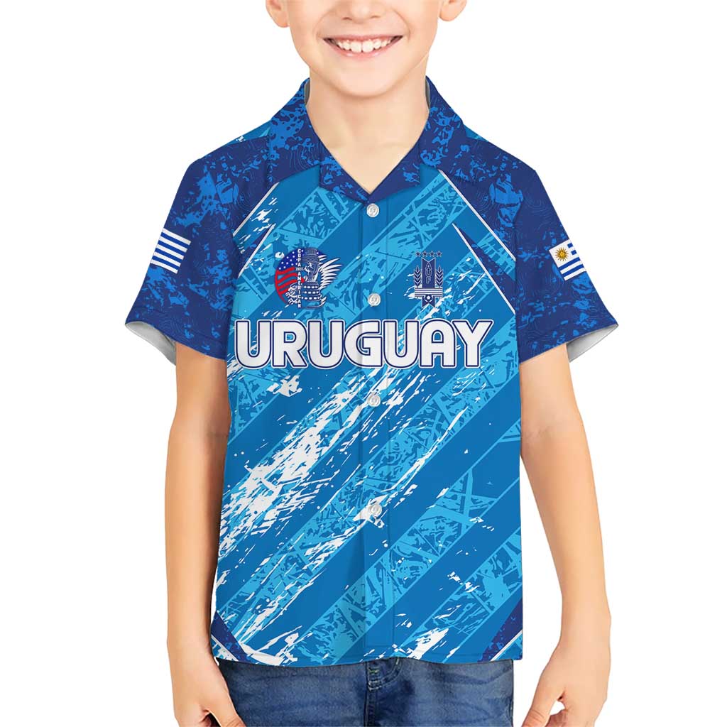 Uruguay Football 2024 Kid Hawaiian Shirt The Sky Blue - Wonder Print Shop