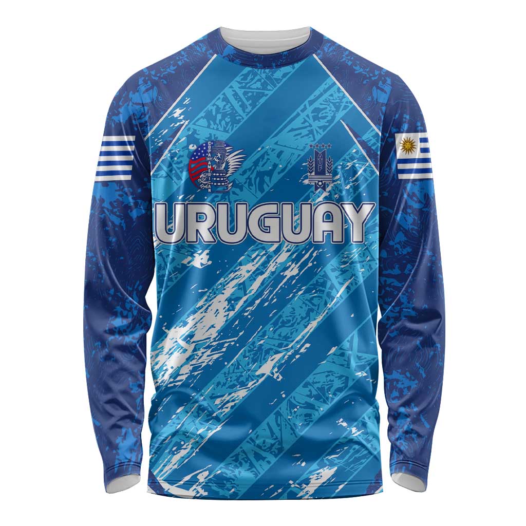 Uruguay Football 2024 Long Sleeve Shirt The Sky Blue - Wonder Print Shop