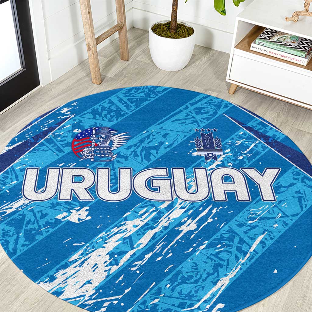 Uruguay Football 2024 Round Carpet The Sky Blue