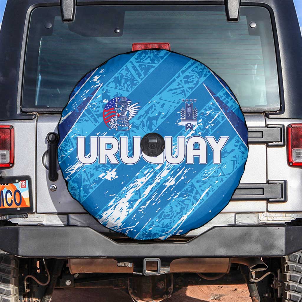 Uruguay Football 2024 Spare Tire Cover The Sky Blue - Wonder Print Shop