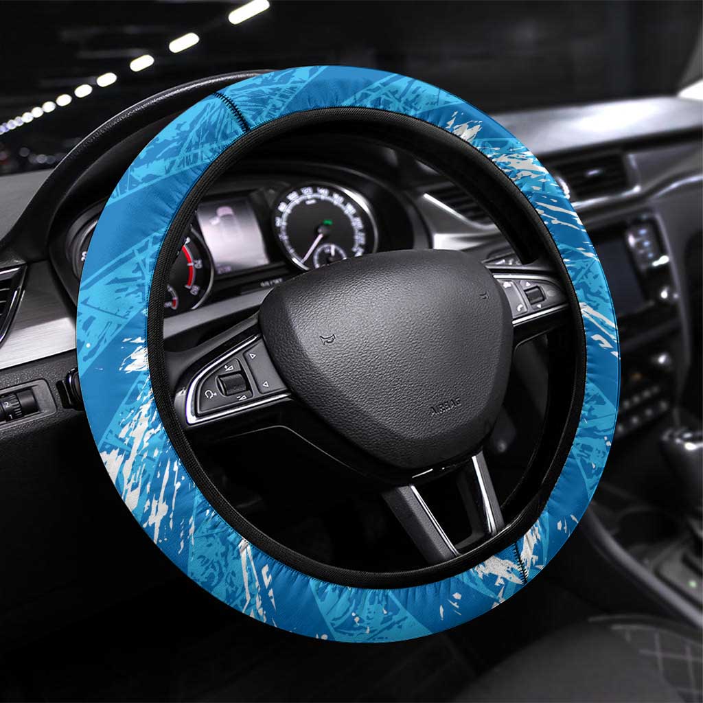 Uruguay Football 2024 Steering Wheel Cover The Sky Blue - Wonder Print Shop