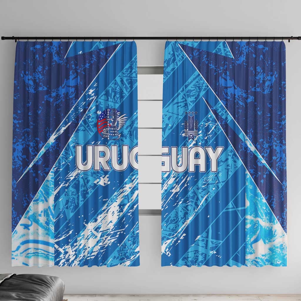 Uruguay Football 2024 Window Curtain The Sky Blue - Wonder Print Shop