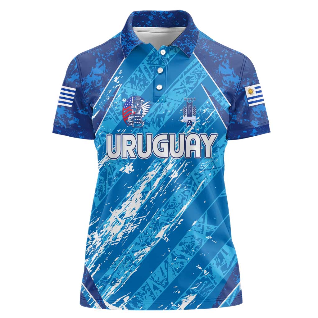 Uruguay Football 2024 Women Polo Shirt The Sky Blue - Wonder Print Shop