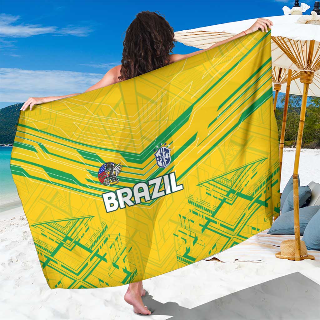 Brazil Football 2024 Sarong Selecao Bright Yellow - Wonder Print Shop