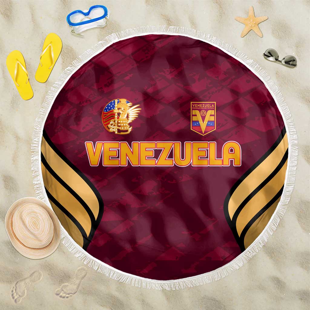 Venezuela Football 2024 Beach Blanket The Red Wine - Wonder Print Shop