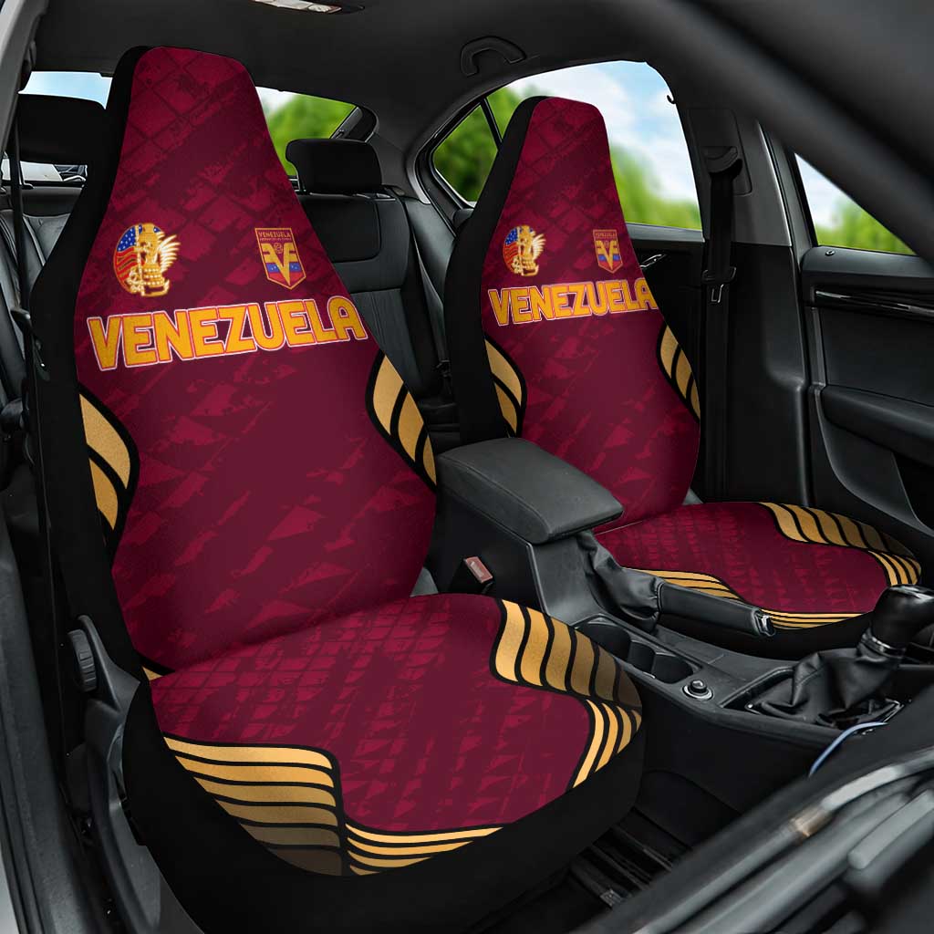 Venezuela Football 2024 Car Seat Cover The Red Wine - Wonder Print Shop