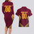 Custom Venezuela Football 2024 Couples Matching Long Sleeve Bodycon Dress and Hawaiian Shirt The Red Wine - Wonder Print Shop