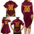 Custom Venezuela Football 2024 Family Matching Long Sleeve Bodycon Dress and Hawaiian Shirt The Red Wine - Wonder Print Shop