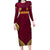 Custom Venezuela Football 2024 Family Matching Long Sleeve Bodycon Dress and Hawaiian Shirt The Red Wine - Wonder Print Shop