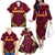 Custom Venezuela Football 2024 Family Matching Off The Shoulder Long Sleeve Dress and Hawaiian Shirt The Red Wine - Wonder Print Shop