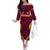 Custom Venezuela Football 2024 Family Matching Off The Shoulder Long Sleeve Dress and Hawaiian Shirt The Red Wine - Wonder Print Shop