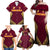 Custom Venezuela Football 2024 Family Matching Off Shoulder Maxi Dress and Hawaiian Shirt The Red Wine - Wonder Print Shop