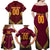 Custom Venezuela Football 2024 Family Matching Off Shoulder Maxi Dress and Hawaiian Shirt The Red Wine - Wonder Print Shop