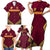 Custom Venezuela Football 2024 Family Matching Short Sleeve Bodycon Dress and Hawaiian Shirt The Red Wine - Wonder Print Shop