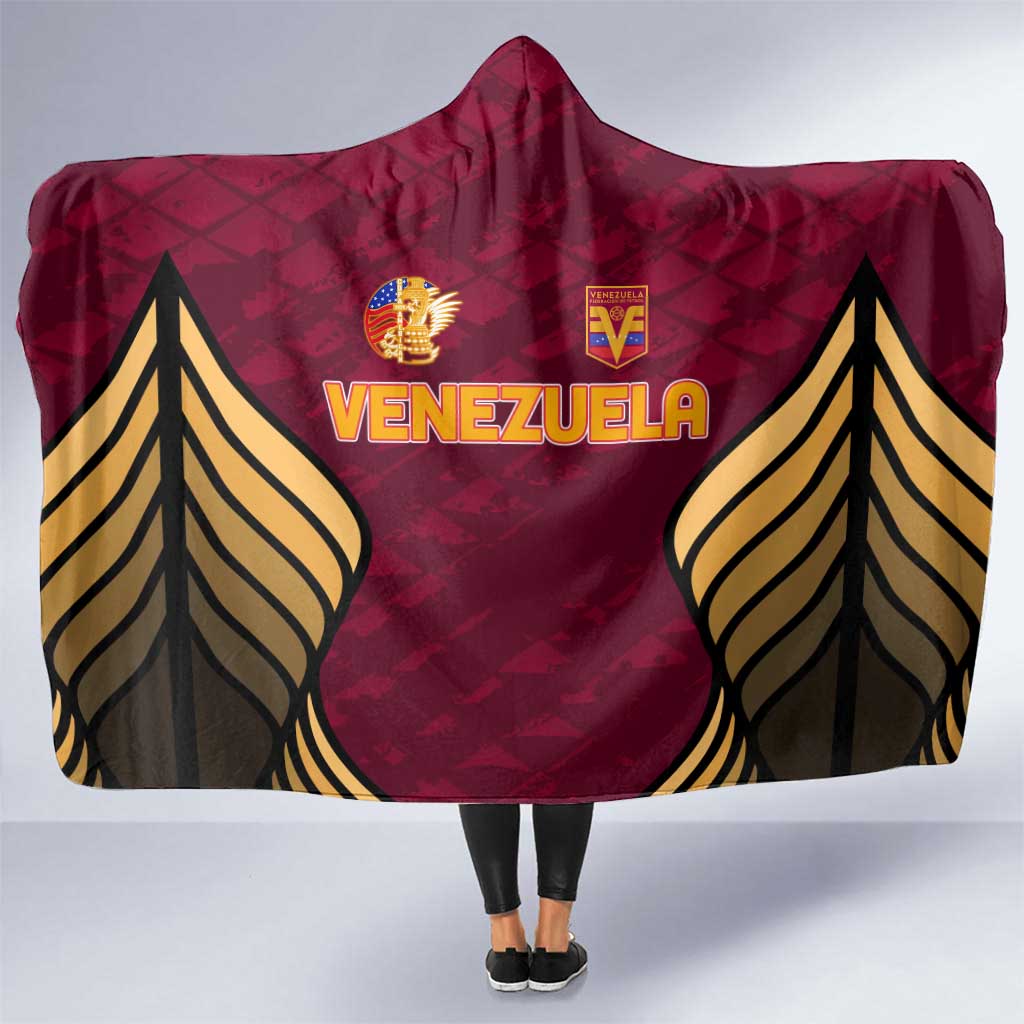 Venezuela Football 2024 Hooded Blanket The Red Wine