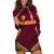 Custom Venezuela Football 2024 Hoodie Dress The Red Wine - Wonder Print Shop