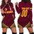 Custom Venezuela Football 2024 Hoodie Dress The Red Wine - Wonder Print Shop