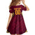 Custom Venezuela Football 2024 Kid Short Sleeve Dress The Red Wine - Wonder Print Shop