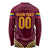 Custom Venezuela Football 2024 Long Sleeve Shirt The Red Wine - Wonder Print Shop