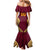 Custom Venezuela Football 2024 Mermaid Dress The Red Wine - Wonder Print Shop