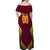 Custom Venezuela Football 2024 Off Shoulder Maxi Dress The Red Wine - Wonder Print Shop