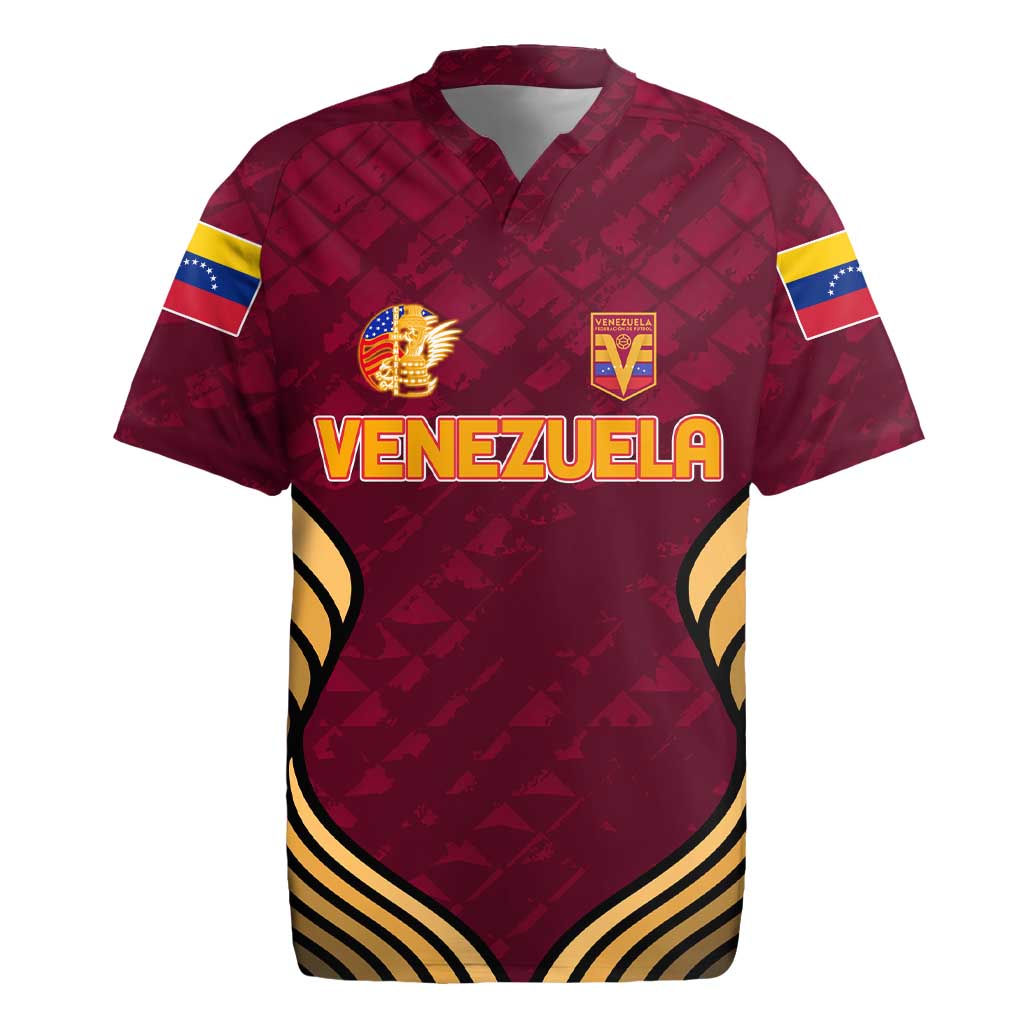 Custom Venezuela Football 2024 Rugby Jersey The Red Wine - Wonder Print Shop