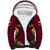 Custom Venezuela Football 2024 Sherpa Hoodie The Red Wine - Wonder Print Shop