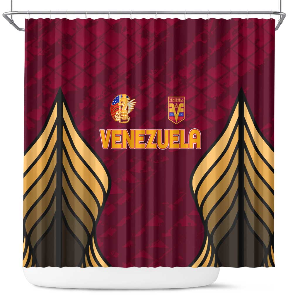 Venezuela Football 2024 Shower Curtain The Red Wine