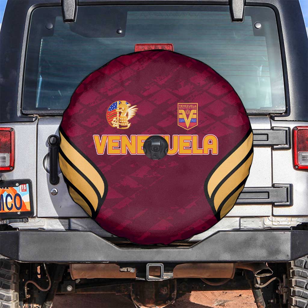 Venezuela Football 2024 Spare Tire Cover The Red Wine - Wonder Print Shop