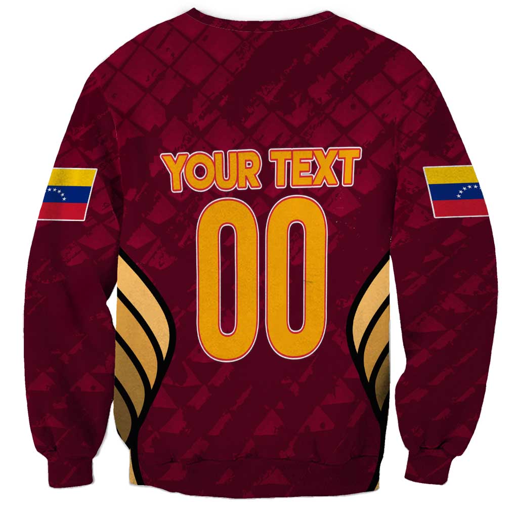 Unisex football sweatshirt, dark red back with YOUR TEXT and large 00 graphic