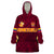 Custom Venezuela Football 2024 Wearable Blanket Hoodie The Red Wine - Wonder Print Shop