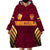 Custom Venezuela Football 2024 Wearable Blanket Hoodie The Red Wine - Wonder Print Shop