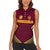 Custom Venezuela Football 2024 Women Sleeveless Polo Shirt The Red Wine - Wonder Print Shop