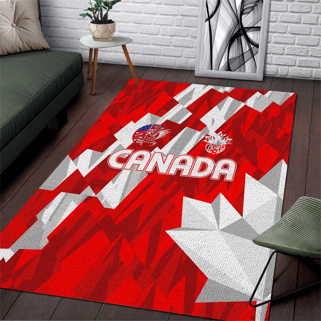 Canada Soccer 2024 Area Rug Canucks The Reds - Wonder Print Shop