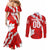 Canada Soccer 2024 Couples Matching Mermaid Dress and Long Sleeve Button Shirt Canucks The Reds