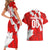 Canada Soccer 2024 Couples Matching Short Sleeve Bodycon Dress and Hawaiian Shirt Canucks The Reds - Wonder Print Shop