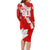 Canada Soccer 2024 Family Matching Long Sleeve Bodycon Dress and Hawaiian Shirt Canucks The Reds - Wonder Print Shop