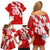 Canada Soccer 2024 Family Matching Off Shoulder Short Dress and Hawaiian Shirt Canucks The Reds - Wonder Print Shop