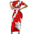 Canada Soccer 2024 Family Matching Short Sleeve Bodycon Dress and Hawaiian Shirt Canucks The Reds - Wonder Print Shop