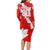 Canada Soccer 2024 Long Sleeve Bodycon Dress Canucks The Reds - Wonder Print Shop