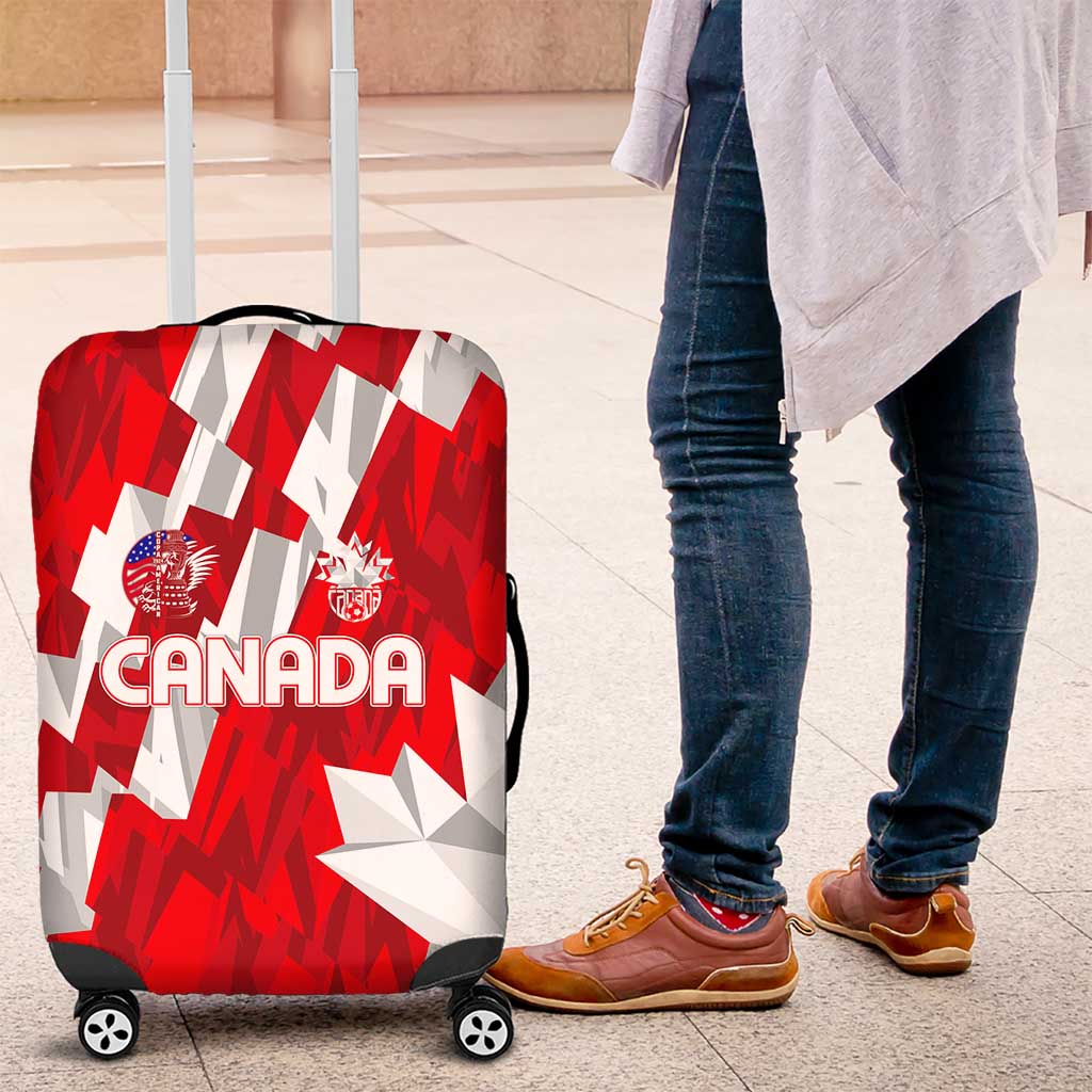 Canada Soccer 2024 Luggage Cover Canucks The Reds - Wonder Print Shop