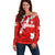 Canada Soccer 2024 Off Shoulder Sweater Canucks The Reds - Wonder Print Shop