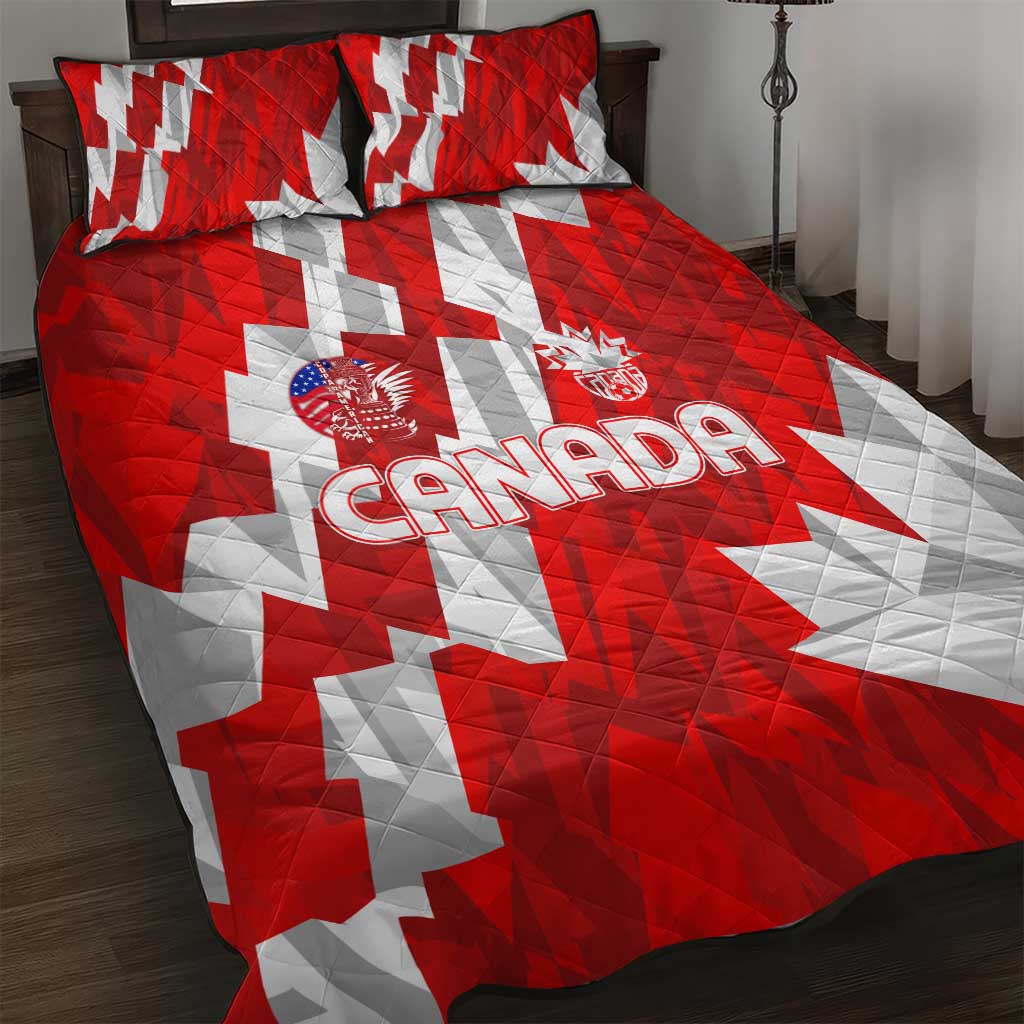 Canada Soccer 2024 Quilt Bed Set Canucks The Reds