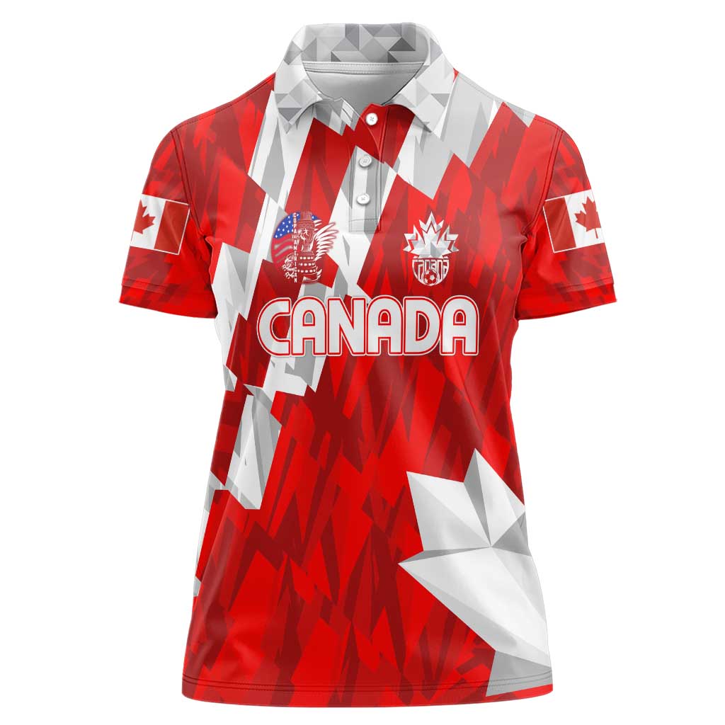 Canada Soccer 2024 Women Polo Shirt Canucks The Reds