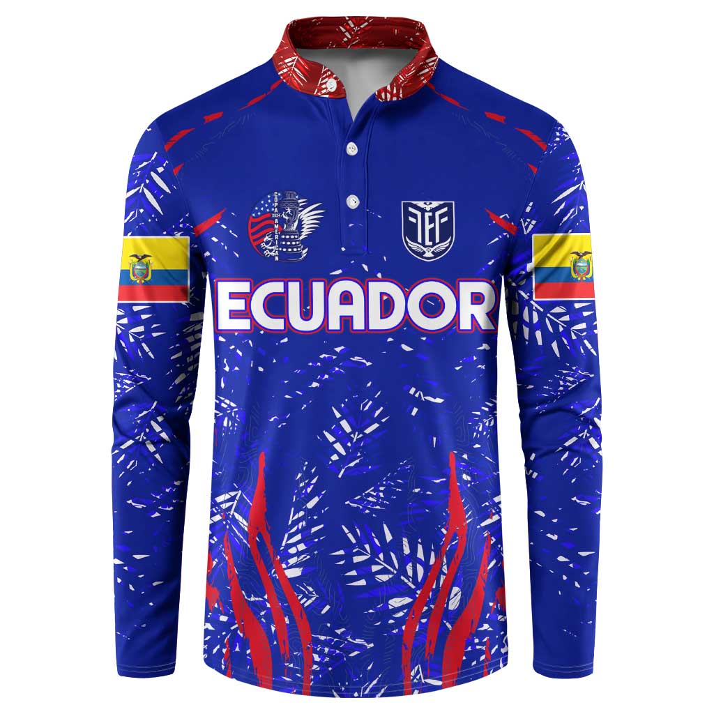 Ecuador Football 2024 Button Sweatshirt La Tricolor - Wonder Print Shop