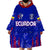 Ecuador Football 2024 Wearable Blanket Hoodie La Tricolor - Wonder Print Shop