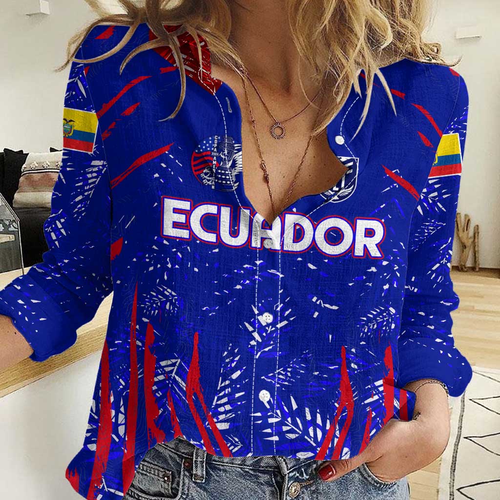 Ecuador Football 2024 Women Casual Shirt La Tricolor - Wonder Print Shop